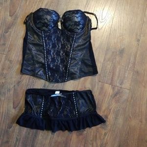 Nature intimates. Black with mini skirt never worn